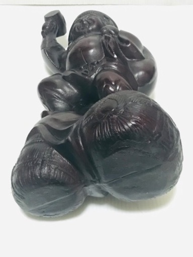 鉄鋳物製 大黒像 大黒天像 ニ俵大黒 開運 縁起物 七福神 和風置物 金属工芸 