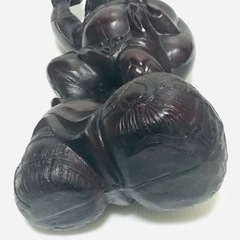 鉄鋳物製 大黒像 大黒天像 ニ俵大黒 開運 縁起物 七福神 和風置物 金属工芸 の画像