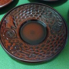 山中漆器 茶托５枚セットの画像