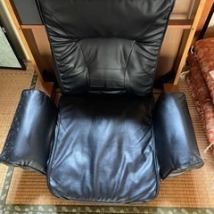 高級　黒革　座椅子