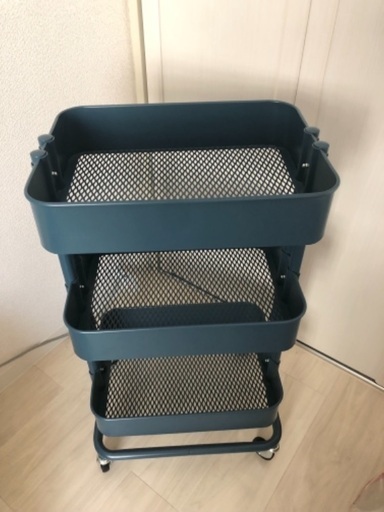 IKEA ロースコグ　ワゴン　ダークブルー