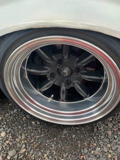 当時物　ワタナベ　15インチ　9.5J-19 2本　ホイールタイヤセット　旧車