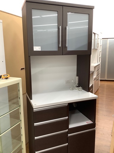 2枚扉レンジボード　ダークブラウン