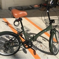 折りたたみ自転車 カゴ付 20インチ