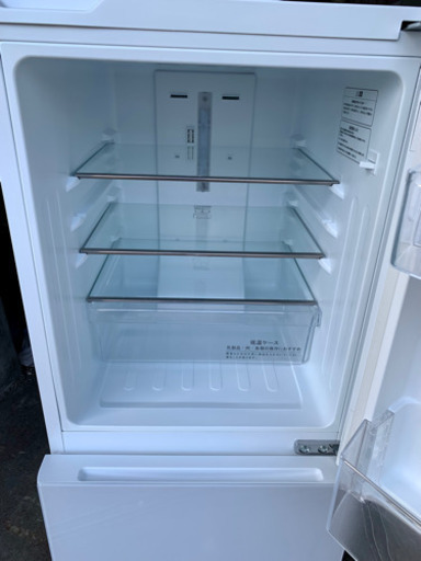 札幌市内配送無料 3ヶ月保証 美品 2019年製 ハイセンス 2ドア冷凍冷蔵庫 134L 強化ガラスドア HR-G13A-W