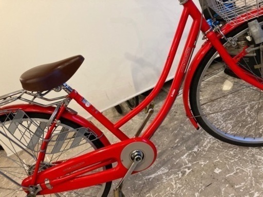 【26インチ】自転車　レッド