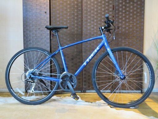 ■TREK FX2 トレック 24速 ブルー Mサイズ 17.5インチ 50cm アルミフレーム クロスバイク 自転車 札幌発