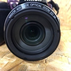 【美品】 ニコン デジカメ COOLPIX B500 P SET SD プラム クールピクス SDカードセット 乾電池対応 1602万画素 光学40倍 Wi-Fi対応の画像