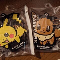 ポケモン ピカチュウ イーブイ パスケース　B SIDE LABEL