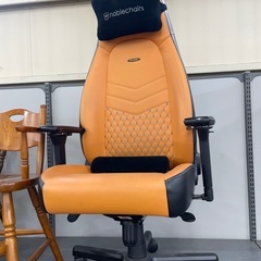 Noblechairs ゲーミングチェア　レザー　オレンジ✖️ブラック　