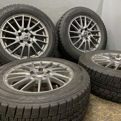 【DUNLOP WINTER MAXX WM02 215/60R16】スタッドレス【SCHNEIDER 16インチ 6.5J5HPCD114.3+38】バリ溝 クラウン マークX等　(VTH481)クレジットカード QRコード決済可能