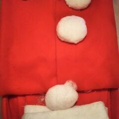 サンタの衣装と靴の画像