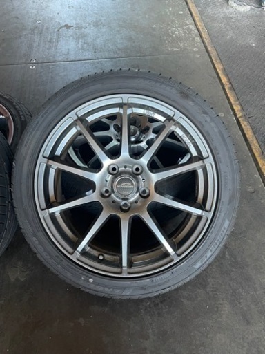 4本セット!! A-TECH シュナイダー スタッグ 7.0J +48 18インチ 5H-114.3 ノア ヴォクシー ジューク MAZDA3 アテンザ MPV フォレスター 等