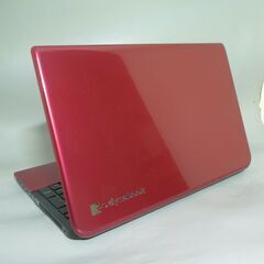  中古美品 赤色 ノートパソコン 新品高速SSD 15.6型 東芝 T553/37JR Celeron 4GB Blu-ray 無線 Bluetooth webカメラ Windows10 Office