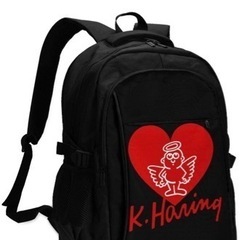 【新品未使用】キースヘリング リュック 大容量 デイパック Usb充電ポート メンズ レディース 多機能 耐衝撃の画像