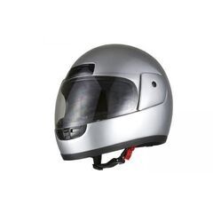 新品　バイクヘルメット　フルフェイスシルバー　フリー50cc=1...