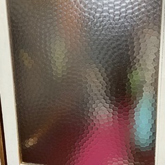 アンティーク　擦りガラスドア2枚組の画像