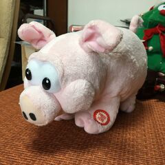 どうぞ！【PINK PIG】ぶたちゃんのぬいぐるみ 可愛く音楽に...