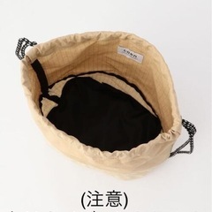 新品未使用　coen　コットンリップ巾着バッグ　ネイビーの画像