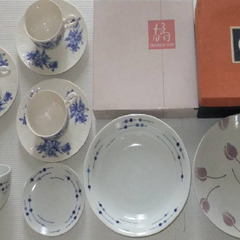 食器　陶器　たち吉  大皿 小皿  プレート ボウル カップ＆ソーサー 未使用　多数の画像
