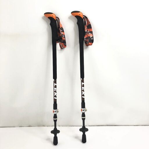 LEKI★レキ トレッキング ポール 2本1組 登山 黒 折りたたみ式 人気 セット ハイキング
