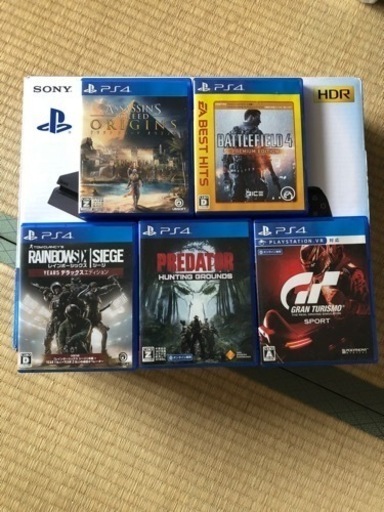 PlayStation4CUH-2200A ジェットブラック ソフト5本 ps4