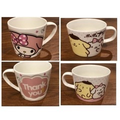 可愛いサンリオのマグカップ5個セットの画像