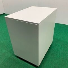 中古 H610　3段ワゴン（白）　複数入荷（鍵付き）取手全面日焼け有り　龍ヶ崎倉庫品の画像