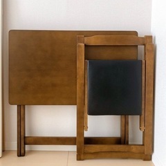 【12月末まで 取りに来れる方】折り畳みデスク・チェアーセットの画像