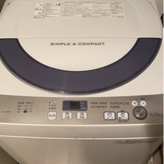 2016年製　SHARP 5.5kg  洗濯機　+ 冷蔵庫