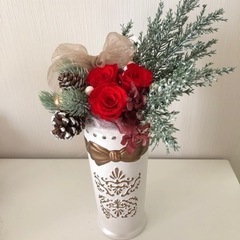 まだ間に合う！クリスマスプリザーブドフラワーレッスンの画像