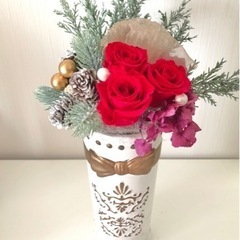 まだ間に合う！クリスマスプリザーブドフラワーレッスンの画像