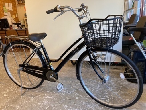 【LEDオートライト】3段変速　27インチ自転車　ブラック