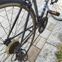 自転車　クロスバイク　27インチ　ライトとカギ付の画像