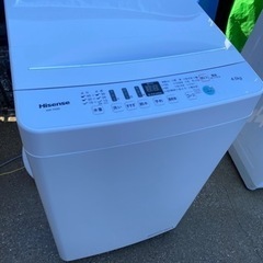 お薦め品‼️美品‼️分解洗浄クリーニング済み‼️ハイセンス洗濯機4.5kg 2020年