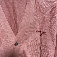薄手カーディガン　M  ピンク　SPALDINGの画像