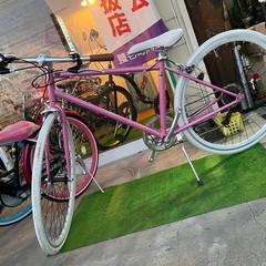 700C オールストリートクロスバイク　ピンク