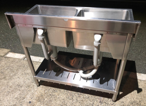 ⭐︎中古品　タニコー　2槽シンク　900×450×800mm 厨房機器⭐︎