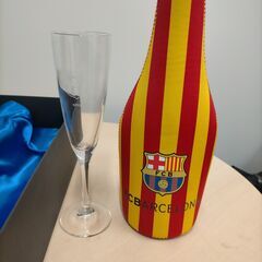 FCバルセロナ シャンパンケース ペアグラスの画像