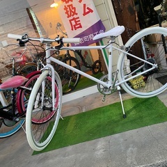 700C オールストリート　クロスバイク　白