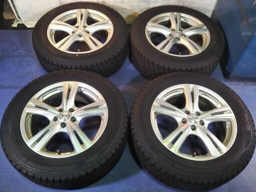 スバル XV フォレスター アウトバック 日本製 ダンロップ 225/60R17【富山】17インチ PCD100 スバル純正 仕様（シール付き）中古 4本