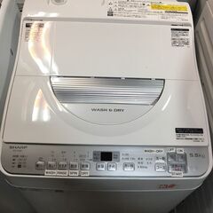 ☆中古 激安！！￥21,800！！＜店長おすすめ！＞SHARP　シャープ　5.5kg洗濯機3.5kg乾燥付き　家電　2019年製　ES-TX5C型　【BBL020】