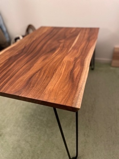 値下！大川家具　TOHMA ローテブル　アイアンレッグ　センターテーブル　鉄脚　無垢材