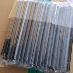 飲食店消耗品 買得【新品未開封】タピオカ ストロー 黒21cm 50本×20袋（1000本入）［業務用］の画像