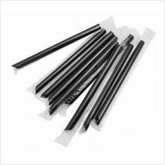 飲食店消耗品 買得【新品未開封】タピオカ ストロー 黒21cm ...