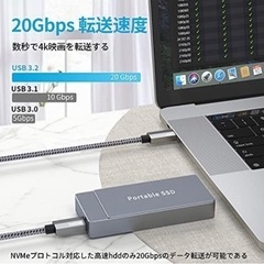 ‼️✨全日本市場最安値挑戦中✨‼️💖【新品】XAOSUN Type C to Type C ケーブル 【20Gbps転送 100w急速充電 4K@60Hz映像出力 PD3.0/QC3.0対応 】 USB 3.2 Gen2 Type C ケーブル Xperia /Galaxy/Sharp/LG/ MacBook/MacBook Pro/iPad Pro/Nintendo Switch/Google Pixel等Type-C機種対応 勤務支援 グレー 超高耐久【2重ナイロン被覆】 2Mの画像