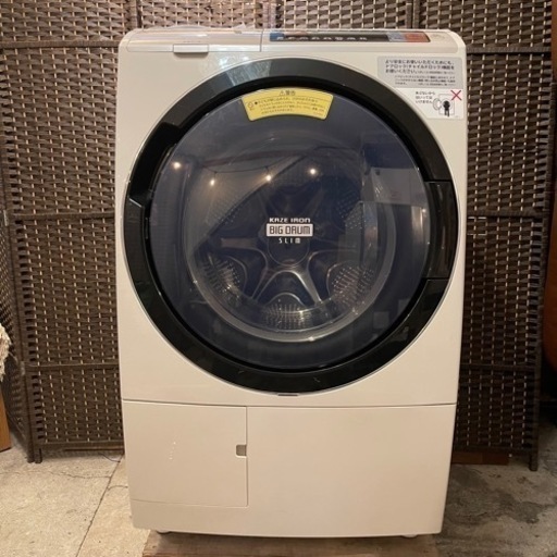 【売約済み】　日立　HITACHI ドラム洗濯機　ドラム　ドラム式洗濯機　BD-SV110 ドラム式洗濯乾燥機 ビッグドラム スリム 洗濯11.0kg 乾燥6.0kg ヒートリサイクル乾燥  右開き　BD-SV110AR BD-SV110 BD-SV110AR-N 乾燥機　乾燥器　2017年製