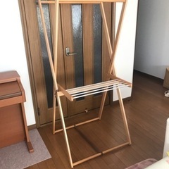 木製　洗濯物干し　ハンガーラック　