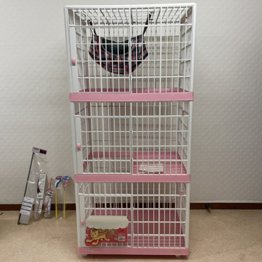 アイリスオーヤマ 猫プラケージ813(組立図あり) 3段タイプ