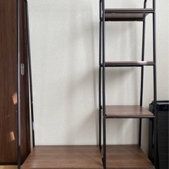 【良品】【木目調】服掛け、小物置き